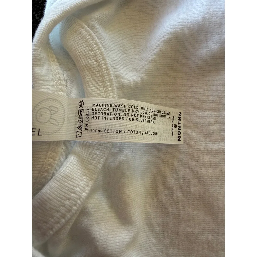 Rabbit Skins Baby 6 Months White I'm Cute and Dim Sum Dumpling Bodysuit RN 60626